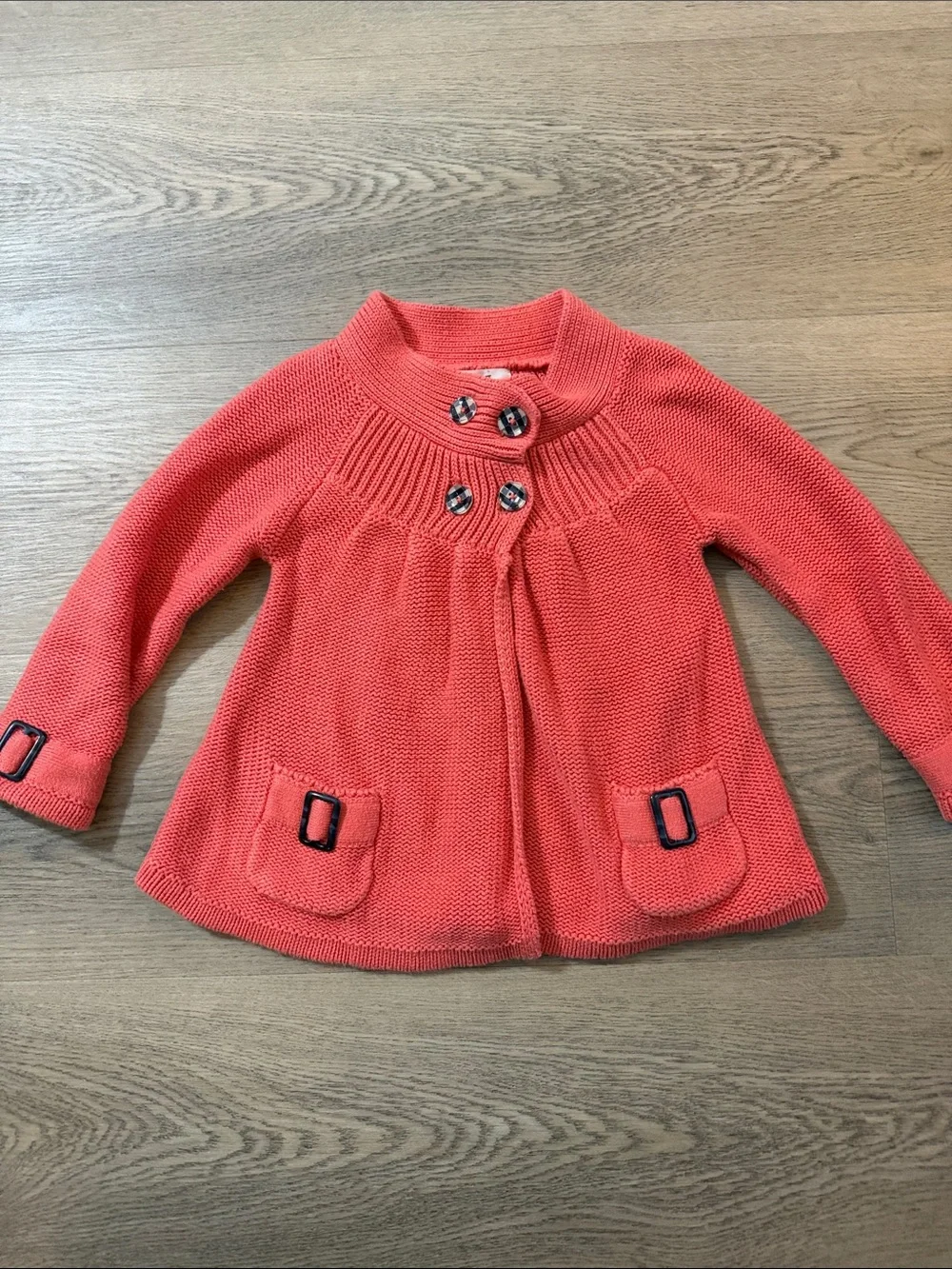 Matilda Jane Girls' Coral Knit Button-Up Coatigan